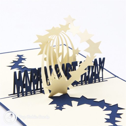 Star Burst Handmade 3D Pop-Up Birthday Card