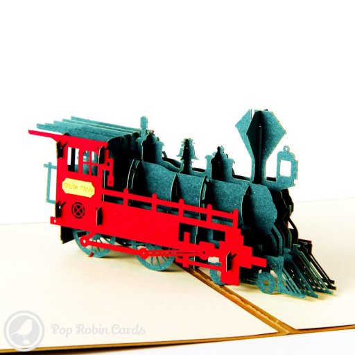 Steam Train 3D Pop Up Greetings Card