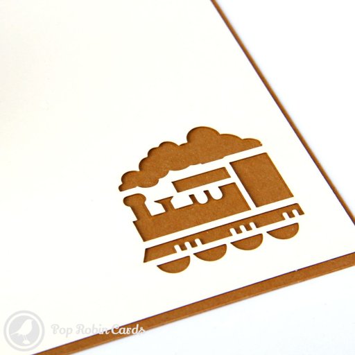 Steam Train 3D Pop Up Greetings Card