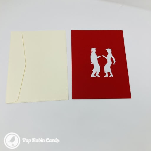 Students Celebrating Graduation 3D Pop Up Card