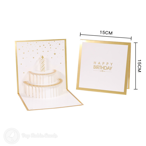 Stylish Birthday Cake 3D Pop Up Card