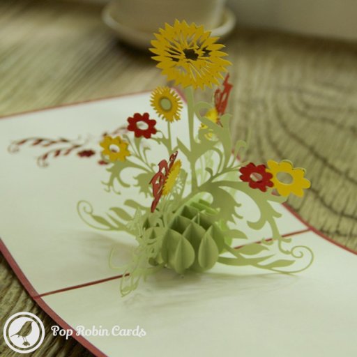 Sun Flower 3D Greeting Card