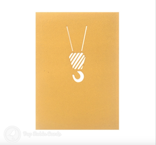 Tall Tower Crane 3D Pop Up Handmade Card