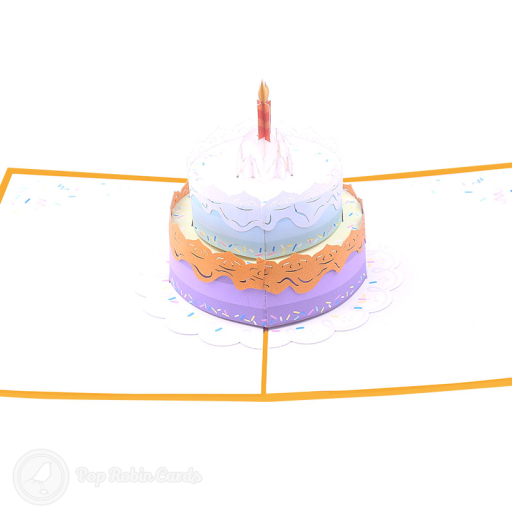 Tiered Birthday Cake 3D Greetings Card