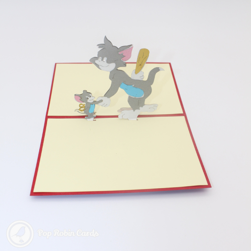 Tom & Jerry Handmade 3D Pop Up Card