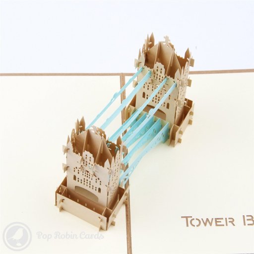 Tower Bridge Landmark 3D Greetings Card