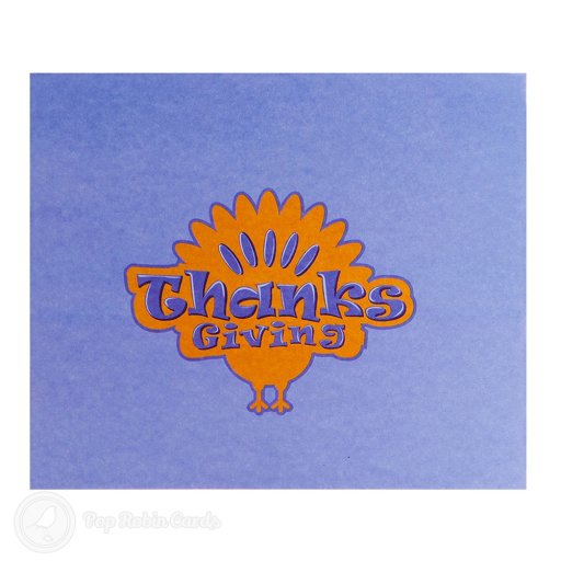 Turkey & Pumpkins Handmade 3D Pop-Up Thanksgiving Card