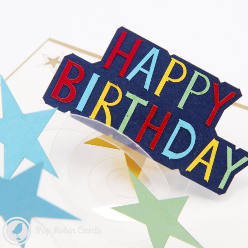 Twinkle Star 3D Pop Up Birthday Greetings Card
