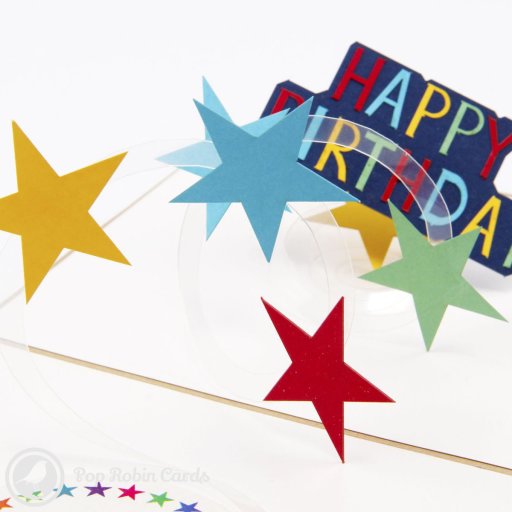 Twinkle Star 3D Pop Up Birthday Greetings Card