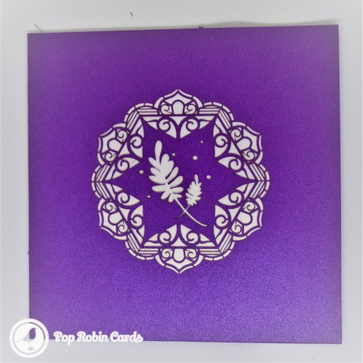 Violet Lavender Flowers 3D Handmade Pop-Up Card