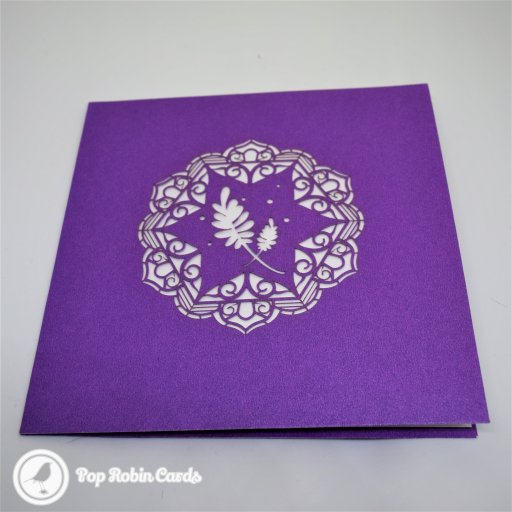 Violet Lavender Flowers 3D Handmade Pop-Up Card