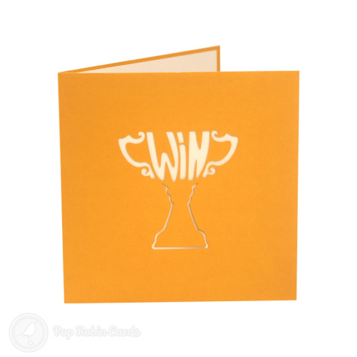 Winning Trophy Cup Congratulations 3D Pop Up Card