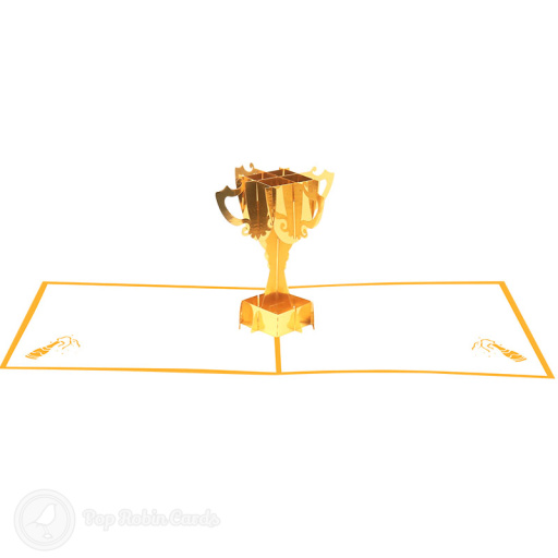 Winning Trophy Cup Congratulations 3D Pop Up Card